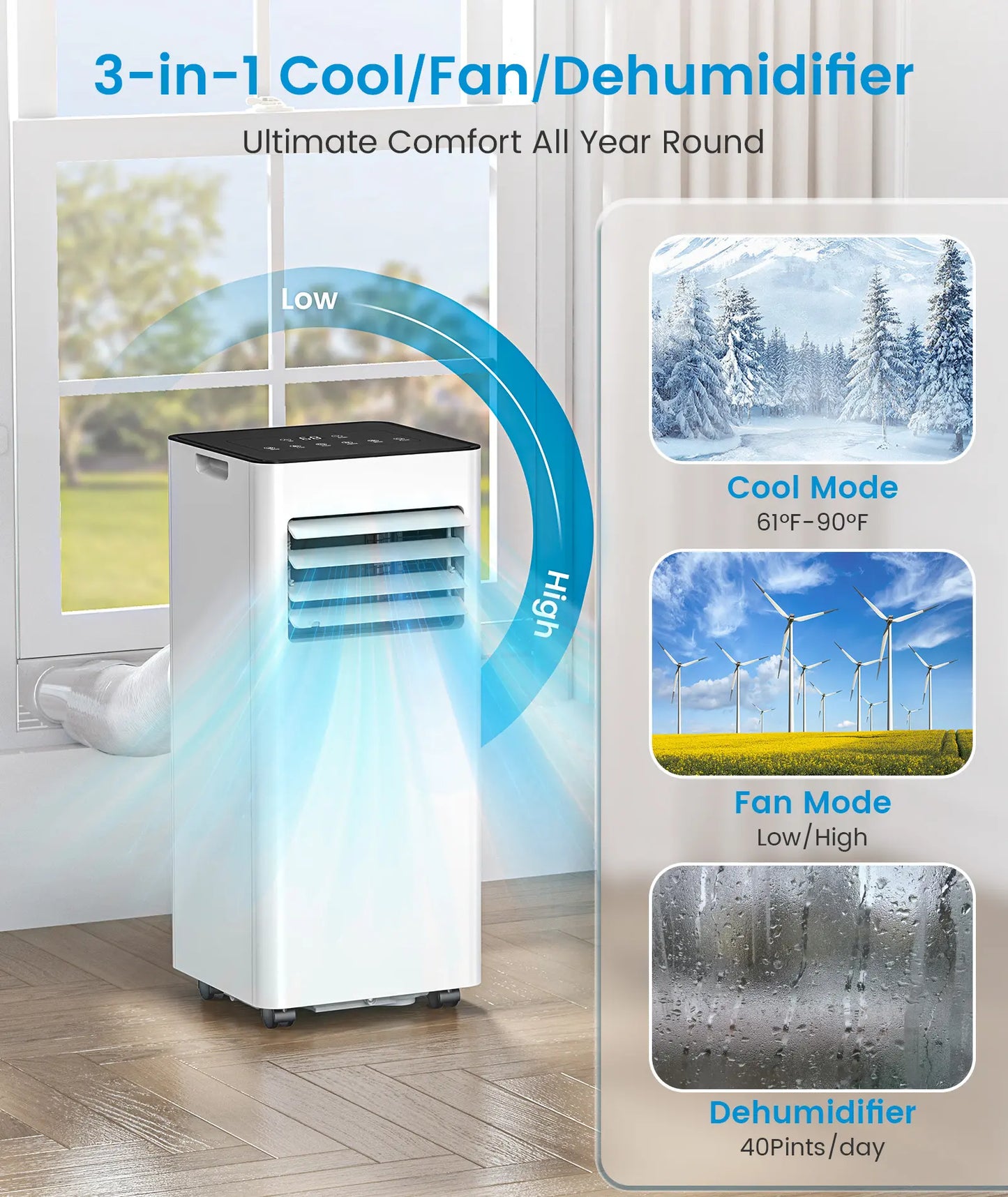 Airedual Pro Portable Air Conditioner | 7000 BTU True Compressor